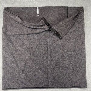 Lululemon Vinyasa Wrap Scarf Black White Gray Space Dye Running Luon Button Snap